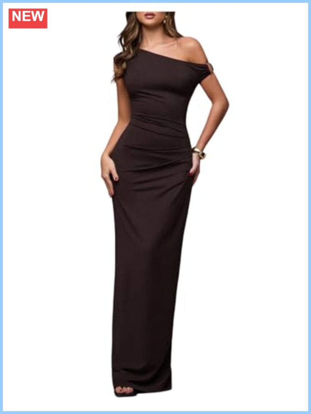Off The Shoulder Bodycon Maxi Dress Sleeveless Cocktail Party Evening